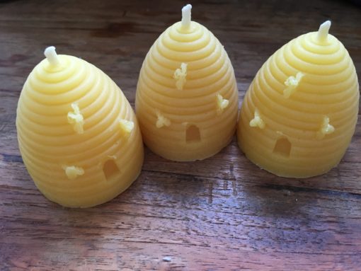 Bijenwas kaarsen - bijenkorf vorm